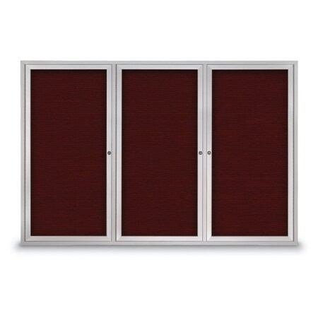 United Visual Products Open Faced Traditional Rounded Corkboard UV643ARC-WHITE-BUFF